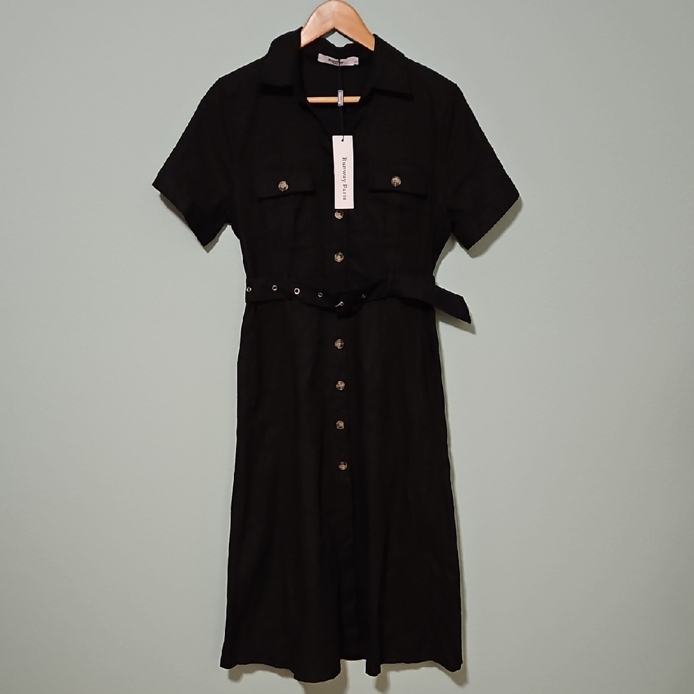 Elegant Black Midi Dress